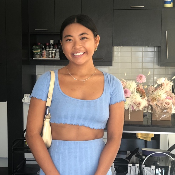 Zara two piece in light blue size s and m - Picture 4 of 4